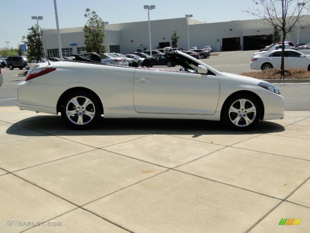 2008 Solara SLE V6 Convertible - Blizzard White Pearl / Dark Stone photo #4