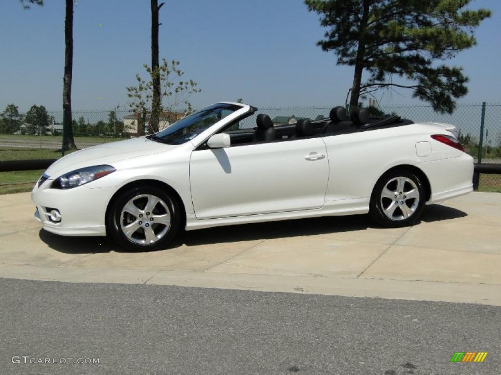 2008 Solara SLE V6 Convertible - Blizzard White Pearl / Dark Stone photo #8