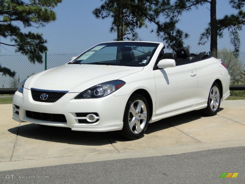 2008 Solara SLE V6 Convertible - Blizzard White Pearl / Dark Stone photo #11