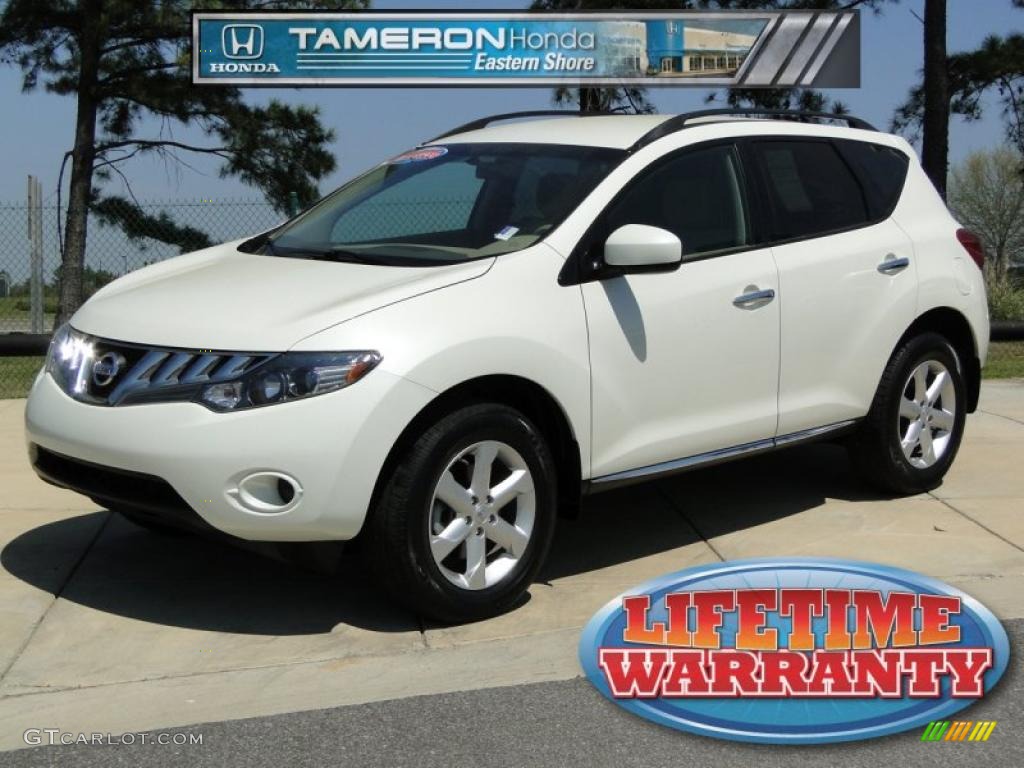 2009 Murano S AWD - Glacier Pearl / Beige photo #1