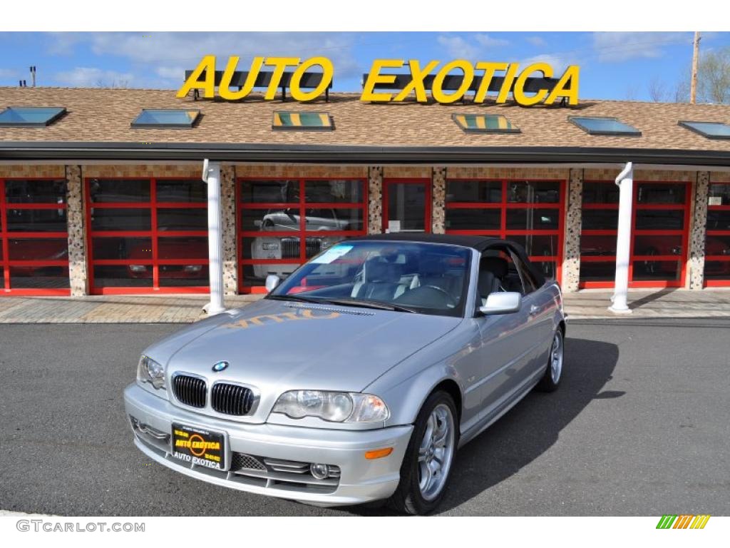 2002 3 Series 330i Convertible - Titanium Silver Metallic / Grey photo #2