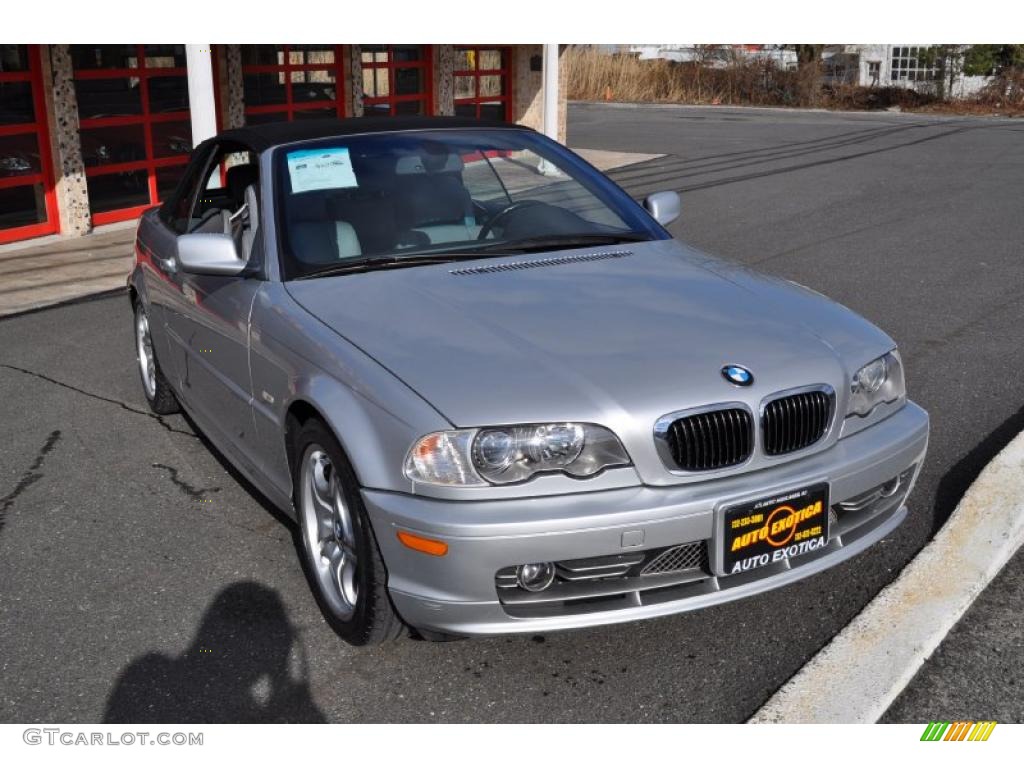 2002 3 Series 330i Convertible - Titanium Silver Metallic / Grey photo #5