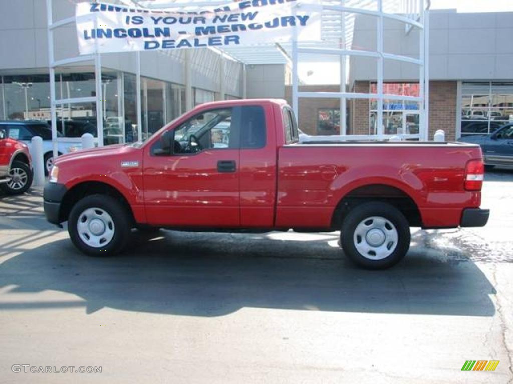 2007 F150 XL Regular Cab - Bright Red / Medium Flint photo #1