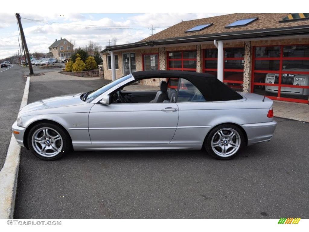 2002 3 Series 330i Convertible - Titanium Silver Metallic / Grey photo #31