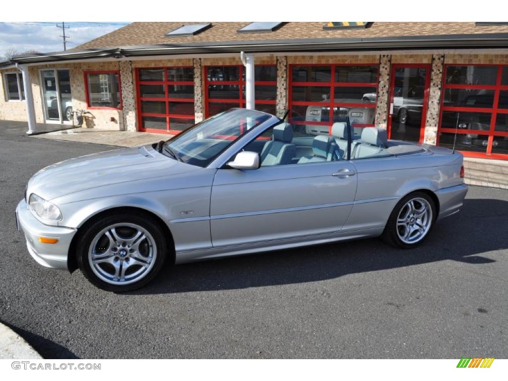 2002 3 Series 330i Convertible - Titanium Silver Metallic / Grey photo #32