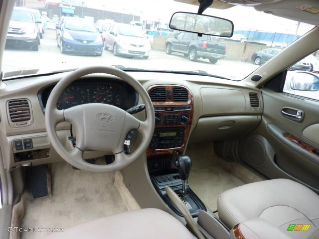 Beige Interior 2001 Hyundai Sonata GLS V6 Photo #47237633