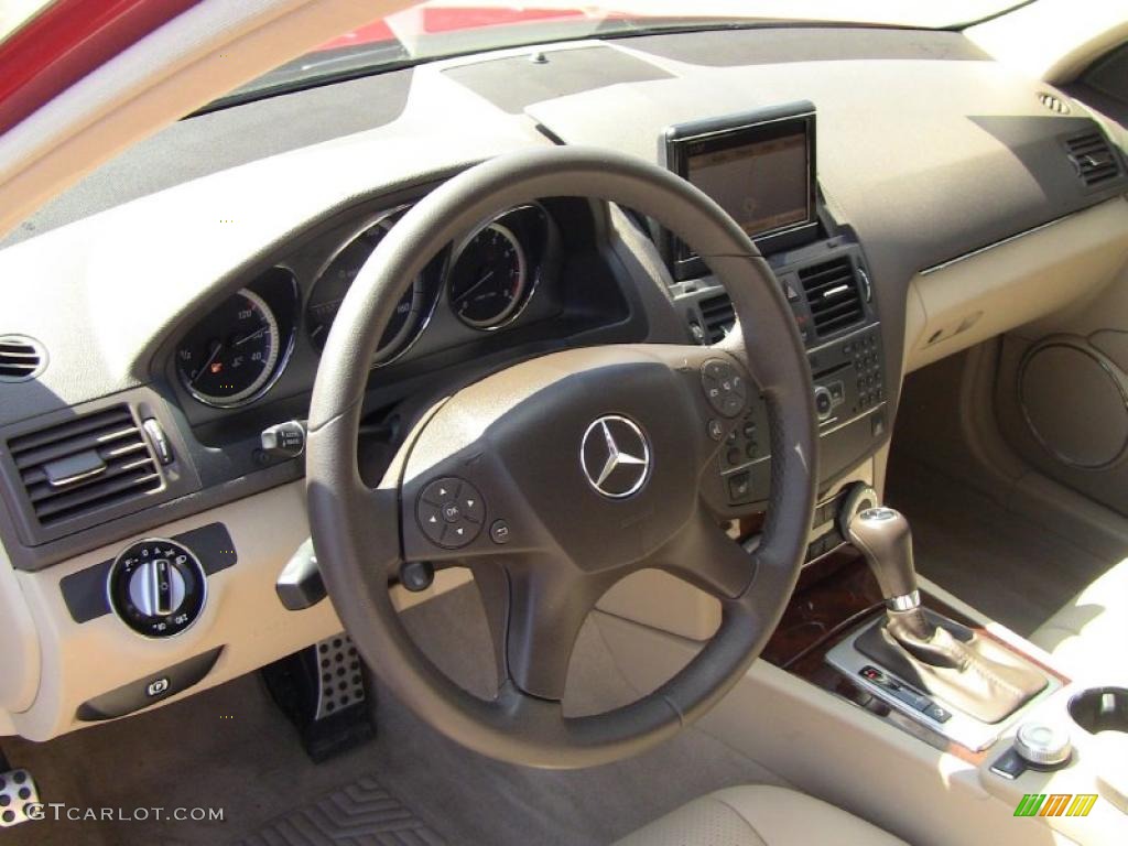Almond/Mocha Interior 2010 Mercedes-Benz C 300 Sport 4Matic Photo #47238200