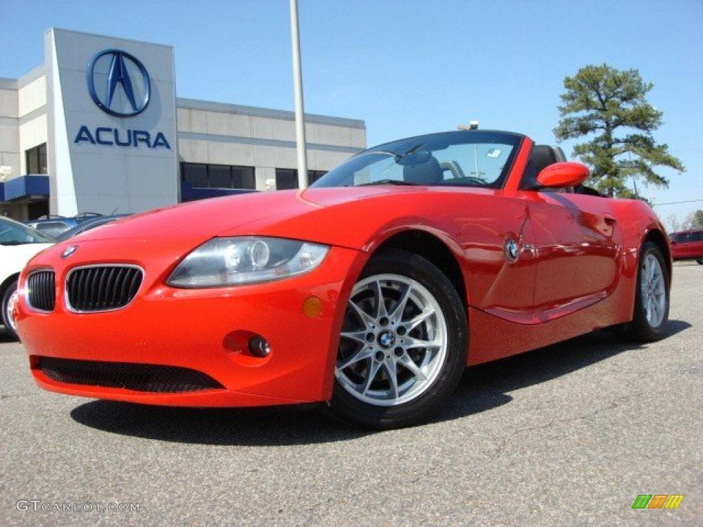 2005 Z4 2.5i Roadster - Bright Red / Black photo #1