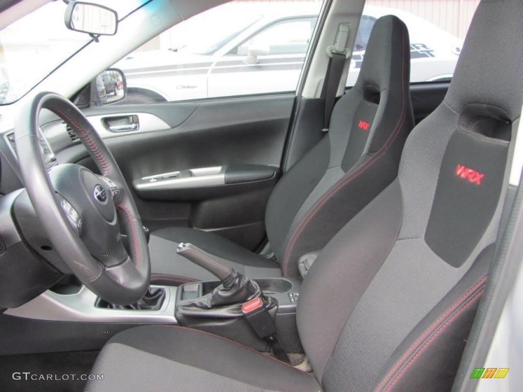 Carbon Black Interior 2009 Subaru Impreza WRX Wagon Photo #47239664