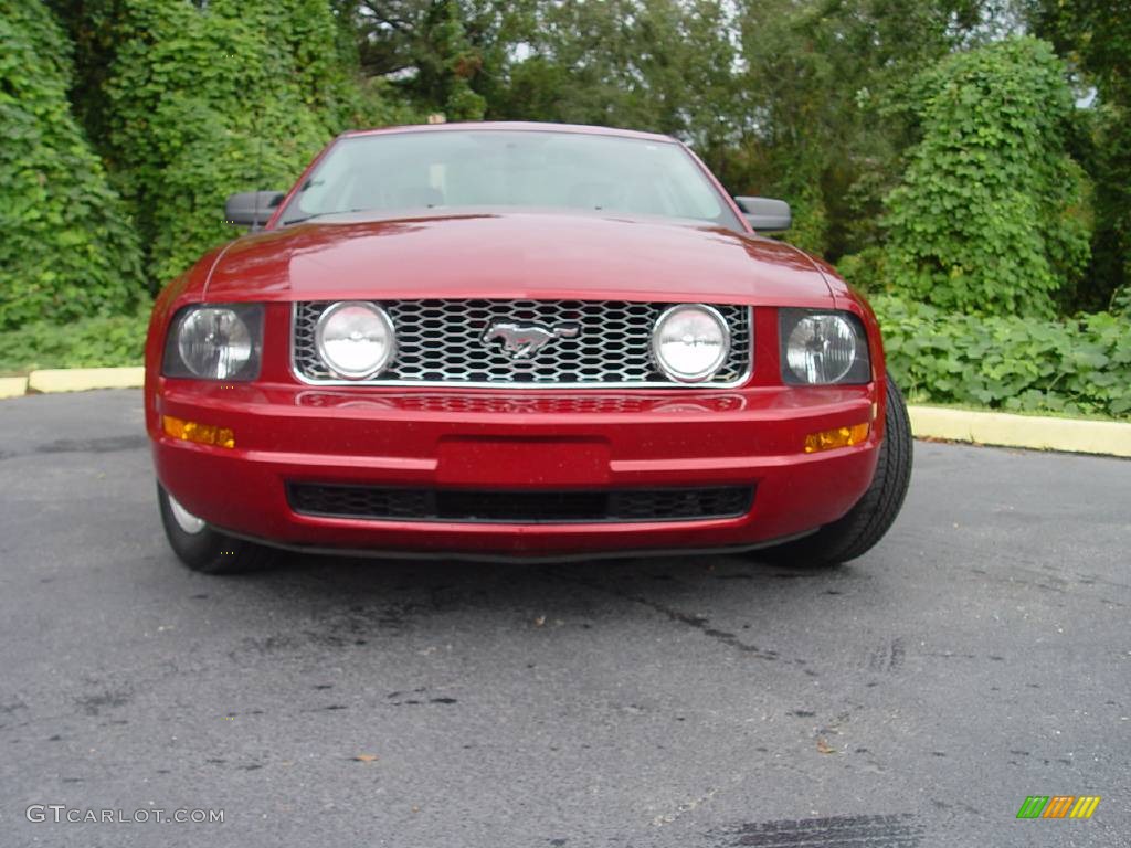 2005 Mustang V6 Deluxe Coupe - Redfire Metallic / Light Graphite photo #8