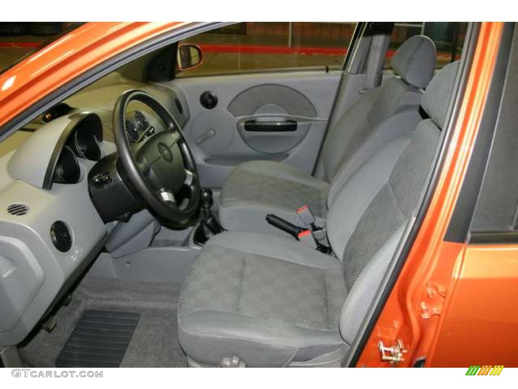Gray Interior 2005 Chevrolet Aveo LS Hatchback Photo #47242715