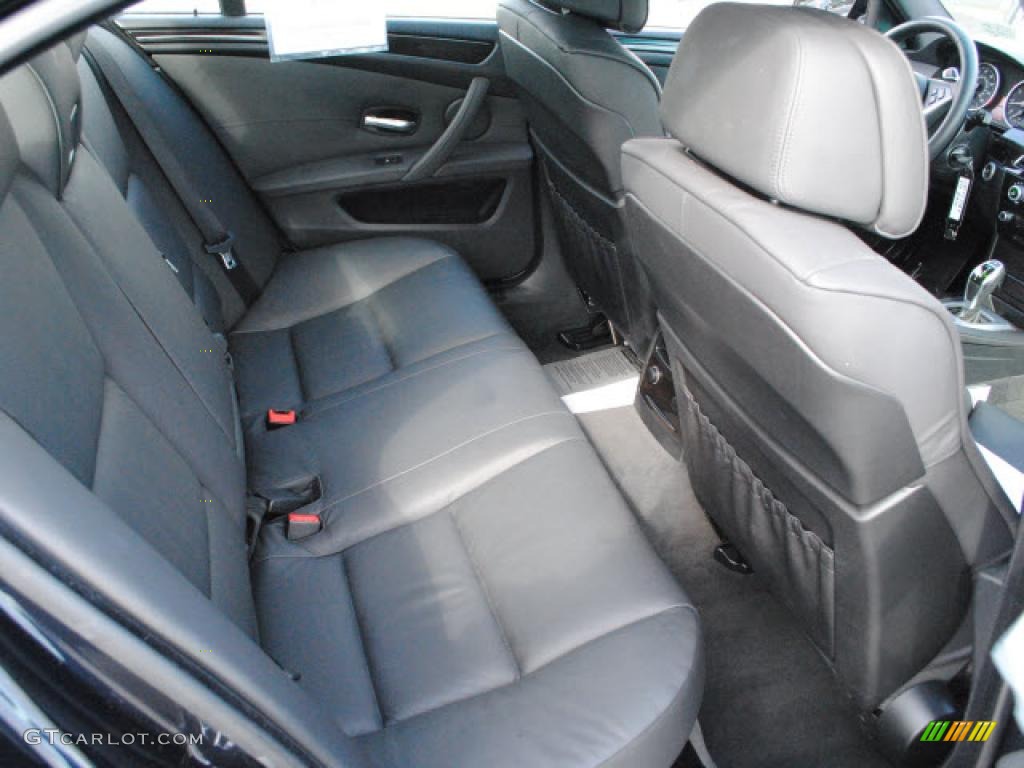 Black Interior 2008 BMW 5 Series 550i Sedan Photo #47242940