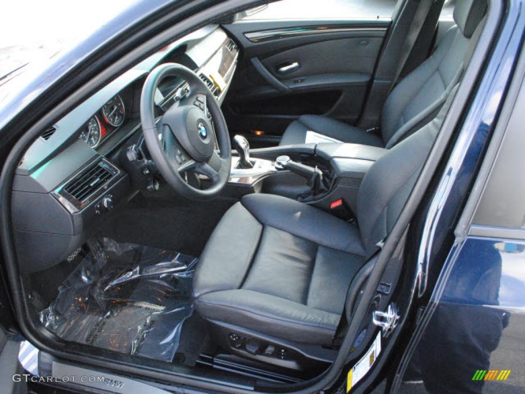 Black Interior 2008 BMW 5 Series 550i Sedan Photo #47243057