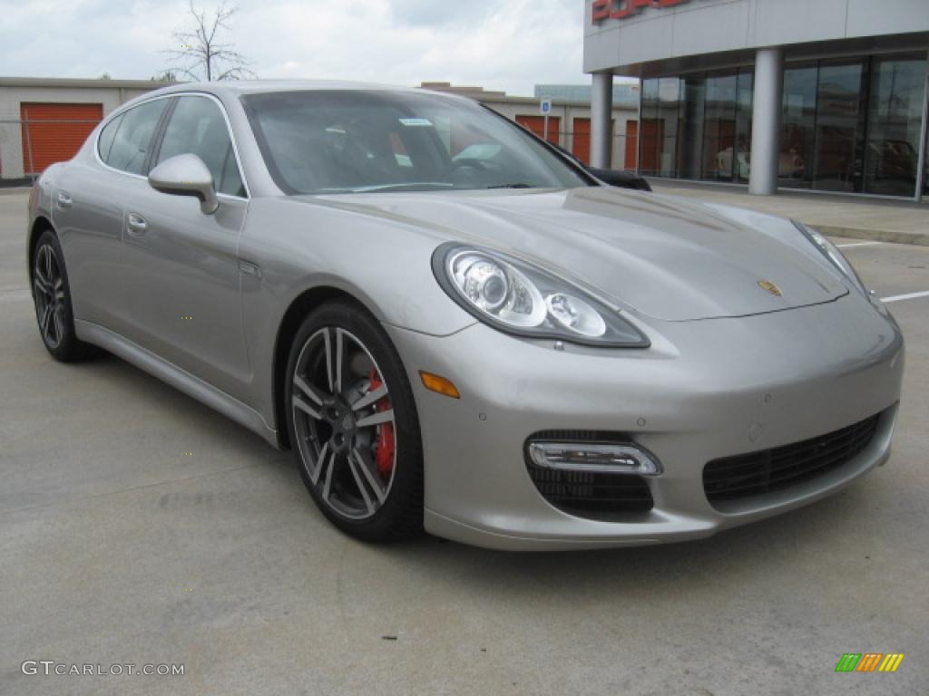 Platinum Silver Metallic 2011 Porsche Panamera Turbo Exterior Photo #47244701