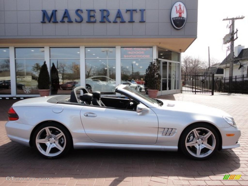 Iridium Silver Metallic 2009 Mercedes-Benz SL 550 Roadster Exterior Photo #47245415