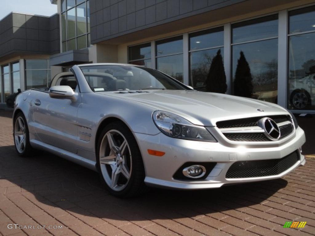 Iridium Silver Metallic 2009 Mercedes-Benz SL 550 Roadster Exterior Photo #47245487