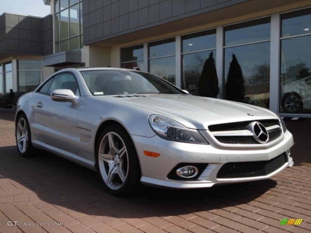 Iridium Silver Metallic 2009 Mercedes-Benz SL 550 Roadster Exterior Photo #47245508
