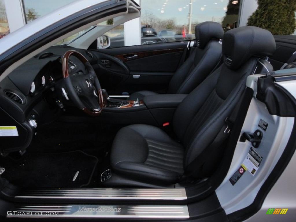 Black Interior 2009 Mercedes-Benz SL 550 Roadster Photo #47246735