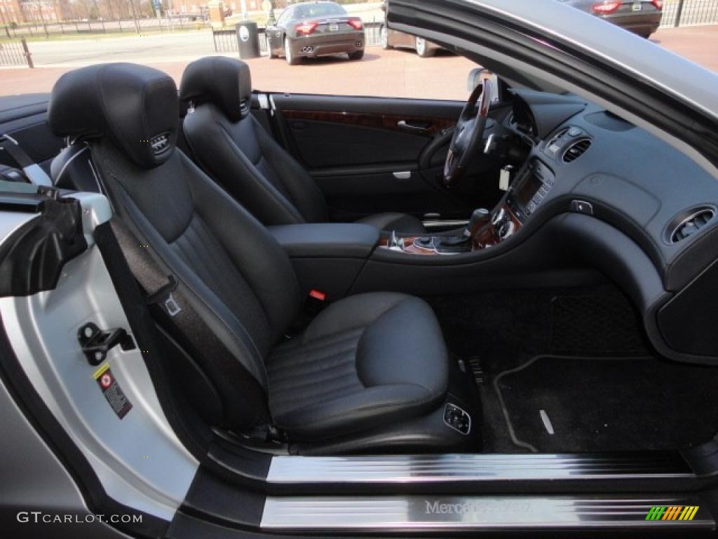 Black Interior 2009 Mercedes-Benz SL 550 Roadster Photo #47247026