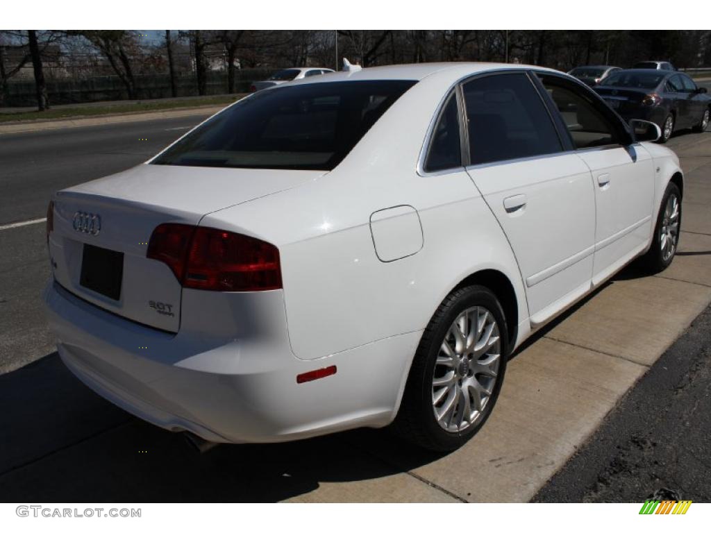 2008 A4 2.0T quattro Sedan - Ibis White / Beige photo #5