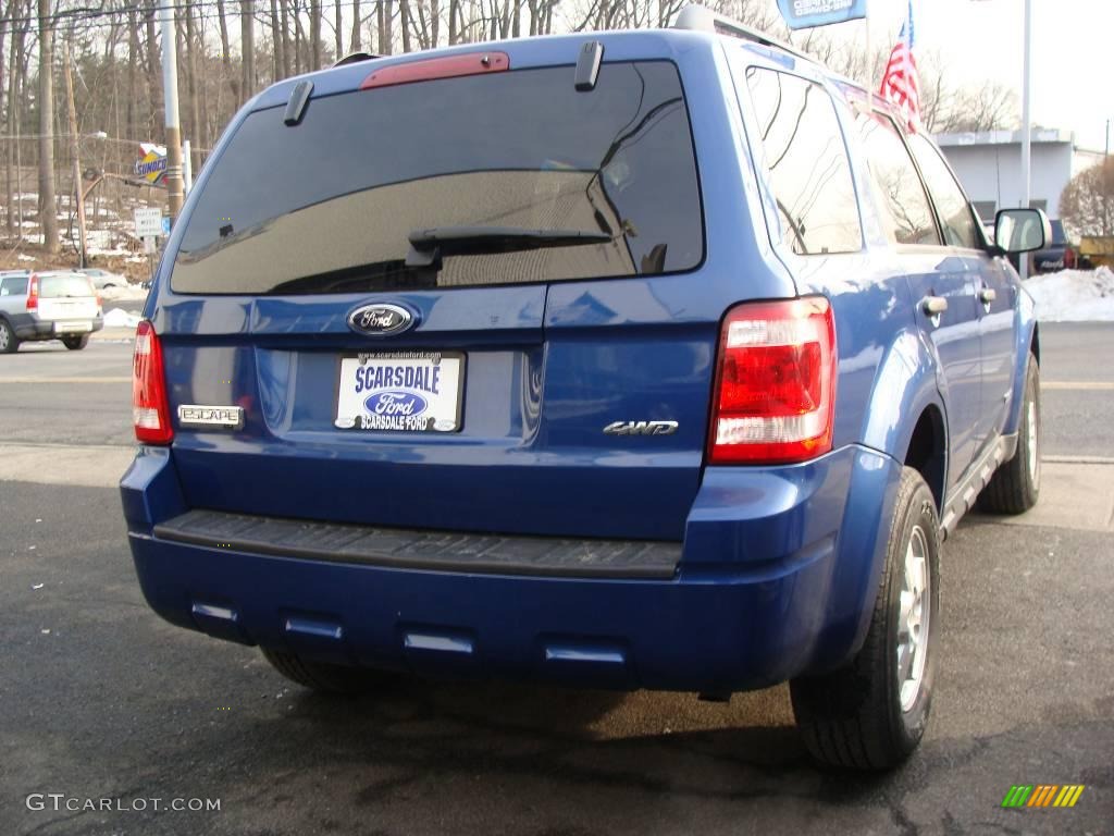 2008 Escape XLT V6 4WD - Vista Blue Metallic / Camel photo #4