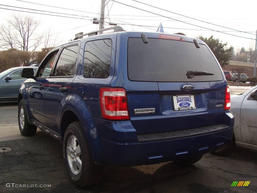 2008 Escape XLT V6 4WD - Vista Blue Metallic / Camel photo #6