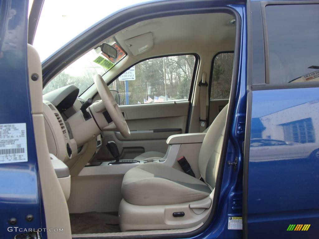 2008 Escape XLT V6 4WD - Vista Blue Metallic / Camel photo #11