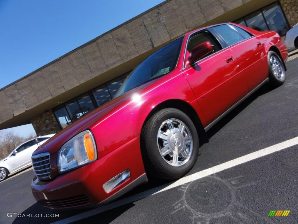 2003 DeVille Sedan - Crimson Red Pearl / Neutral Shale Beige photo #1