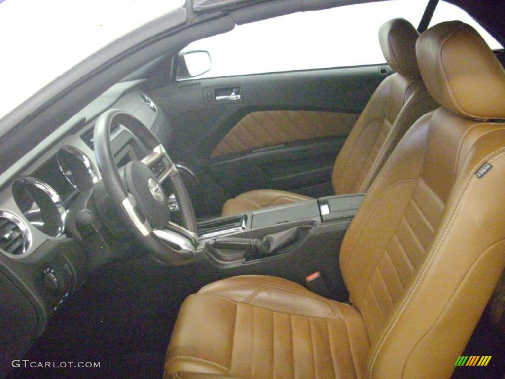 2010 Mustang V6 Convertible - Performance White / Saddle photo #14