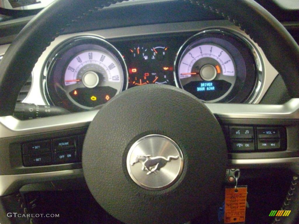 2010 Mustang V6 Convertible - Performance White / Saddle photo #17