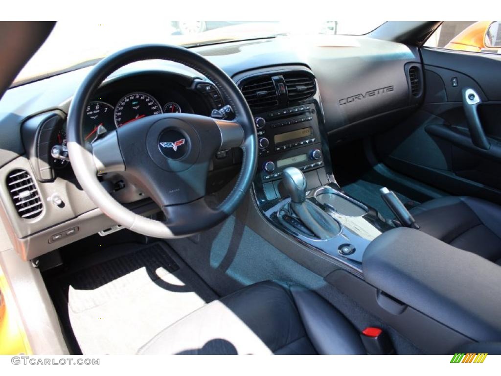 2008 Chevrolet Corvette Coupe Ebony Steering Wheel Photo #47248139