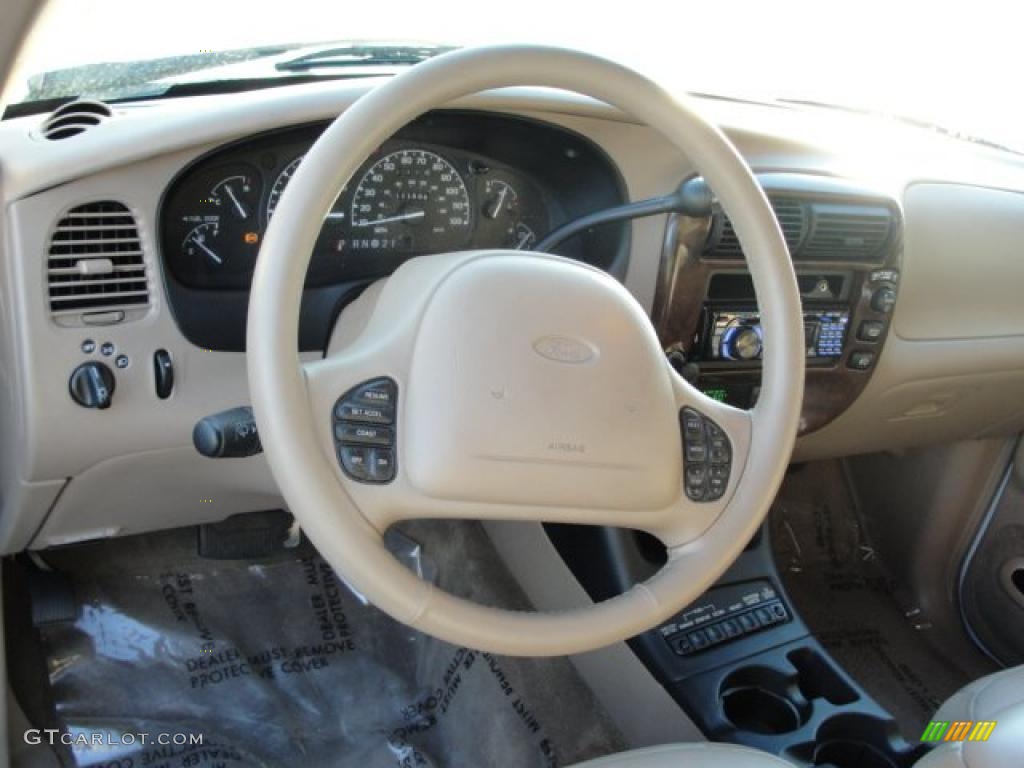 1999 Ford Explorer Limited Medium Prairie Tan Steering Wheel Photo #47248379