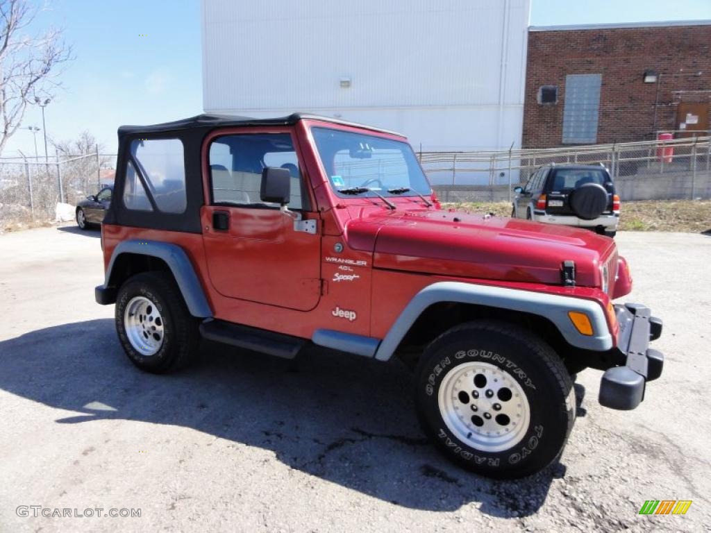 Chili Pepper Red Pearl 1998 Jeep Wrangler Sport 4x4 Exterior Photo #47249843