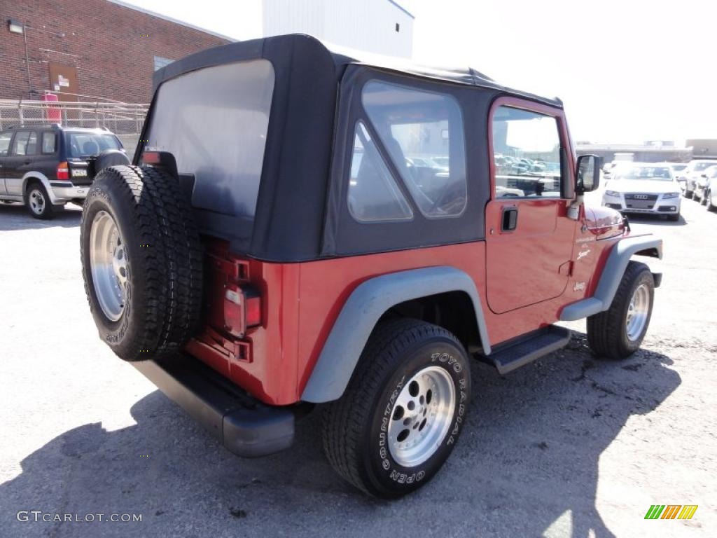 1998 Wrangler Sport 4x4 - Chili Pepper Red Pearl / Gray photo #8