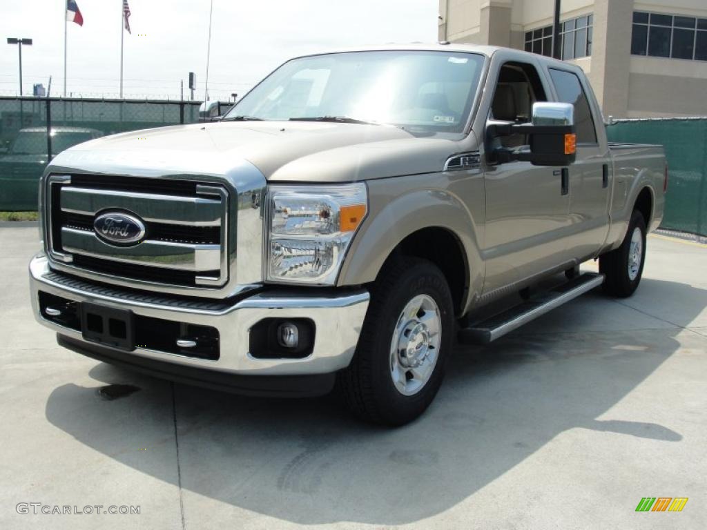Pale Adobe Metallic 2011 Ford F250 Super Duty XLT Crew Cab Exterior Photo #47253200