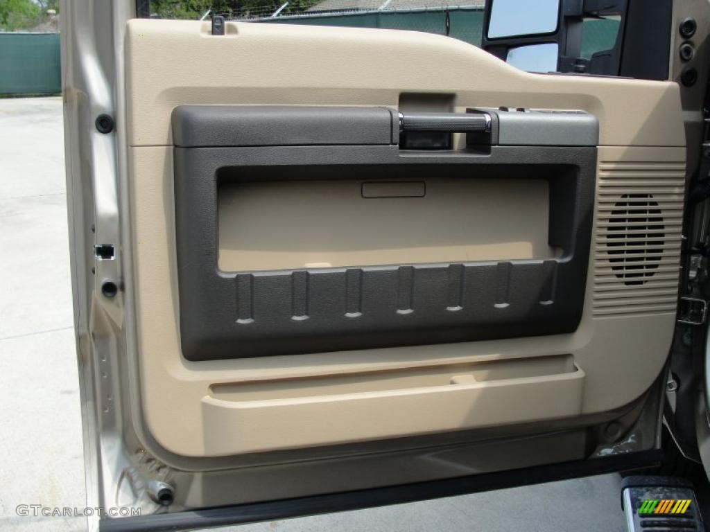 2011 Ford F250 Super Duty XLT Crew Cab Adobe Beige Door Panel Photo #47253395