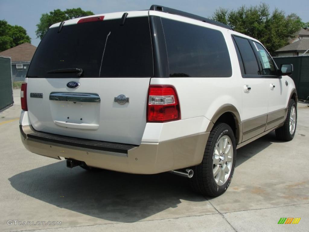 White Platinum Tri-Coat 2011 Ford Expedition EL King Ranch Exterior Photo #47254250