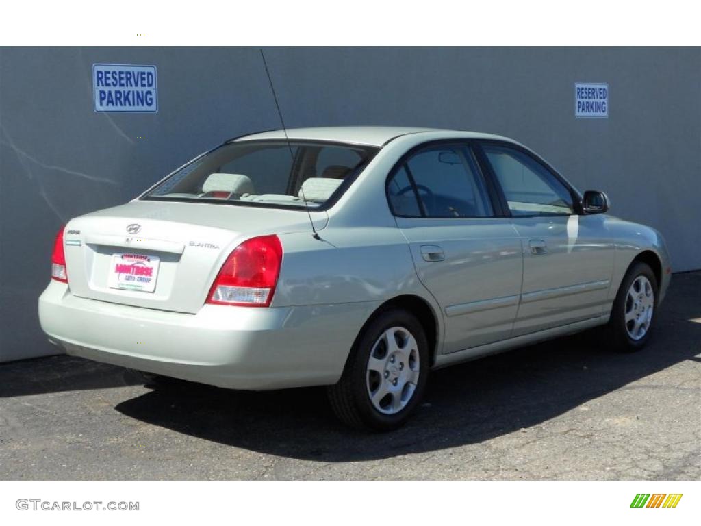 2003 Elantra GLS Sedan - Platinum Green Metallic / Beige photo #3