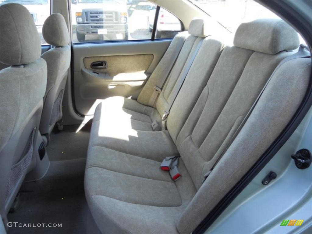 2003 Elantra GLS Sedan - Platinum Green Metallic / Beige photo #16