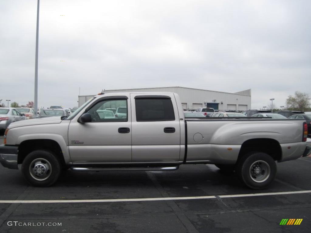 2005 Silverado 3500 LT Crew Cab Dually - Silver Birch Metallic / Dark Charcoal photo #3