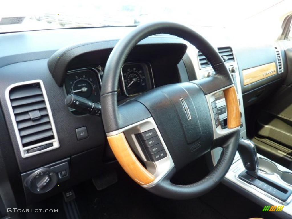 2010 Lincoln MKX FWD Charcoal Black Steering Wheel Photo #47255732