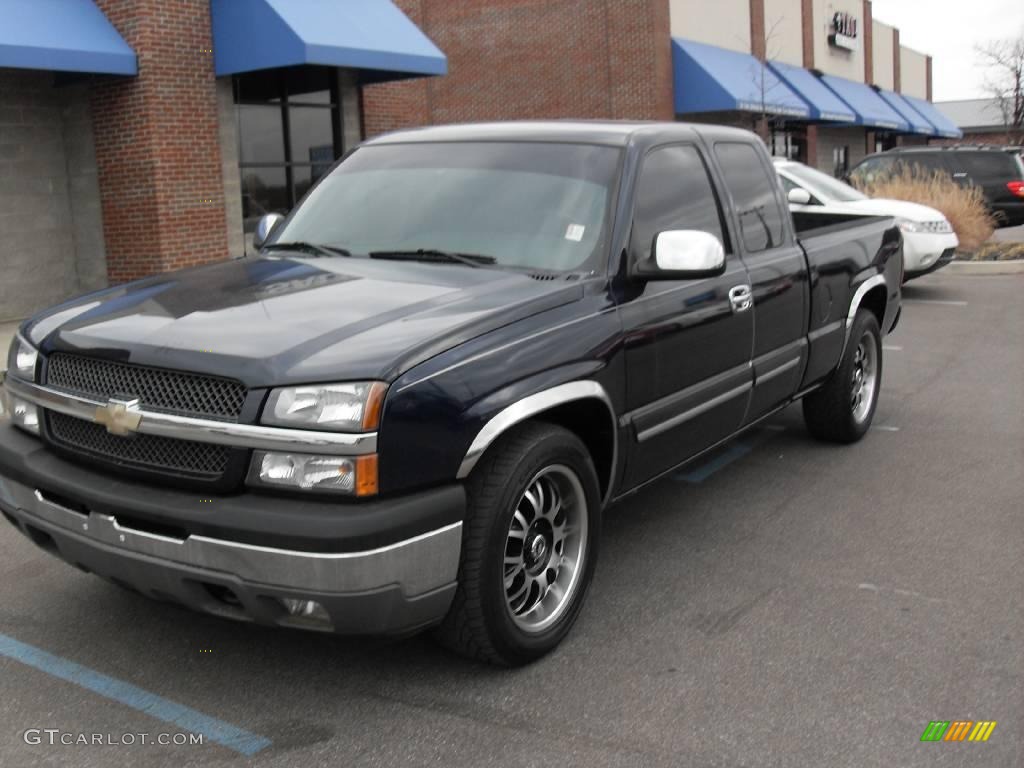 2005 Silverado 1500 LS Extended Cab - Dark Blue Metallic / Dark Charcoal photo #3