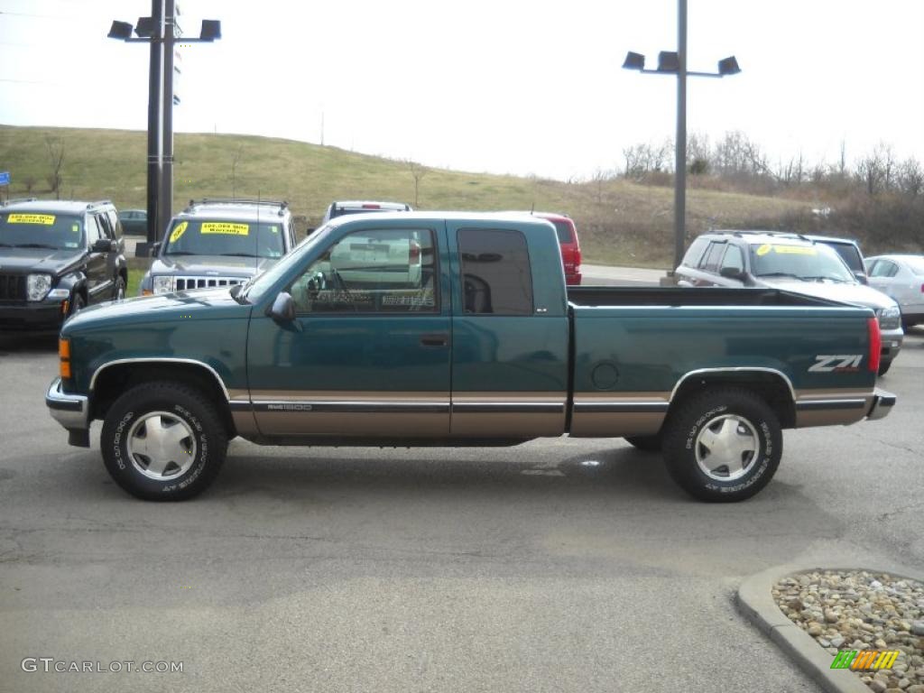 1997 Sierra 1500 SLE Extended Cab 4x4 - Laguna Green Metallic / Neutral photo #5