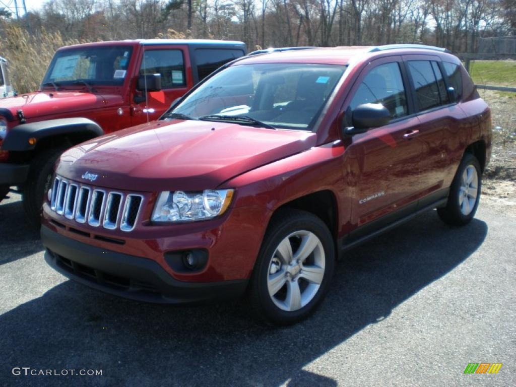 2011 Compass 2.4 4x4 - Deep Cherry Red Crystal Pearl / Dark Slate Gray photo #1