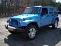 2010 Surf Blue Pearl Jeep Wrangler Unlimited Sahara 4x4  photo #1