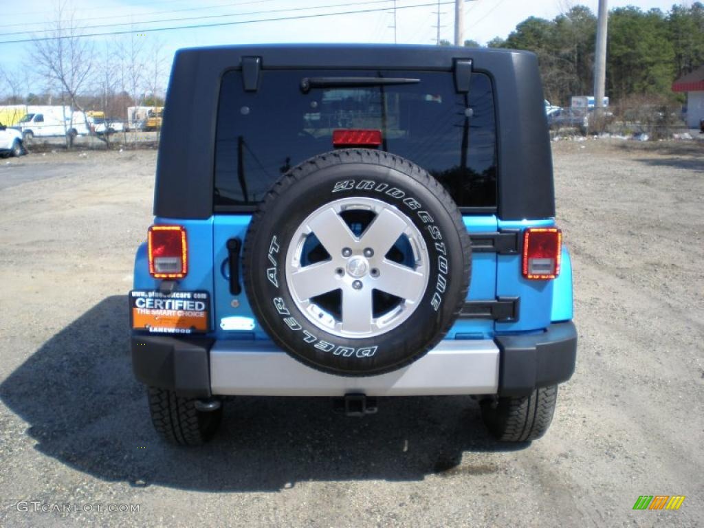 2010 Wrangler Unlimited Sahara 4x4 - Surf Blue Pearl / Dark Slate Gray/Medium Slate Gray photo #6
