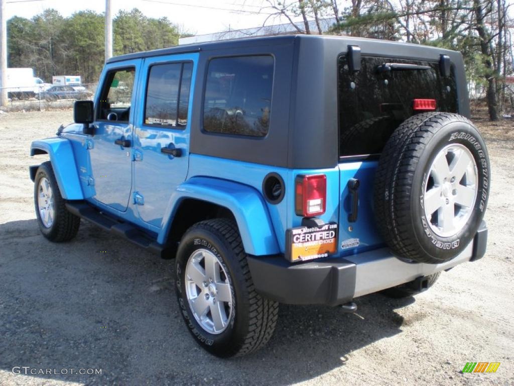2010 Wrangler Unlimited Sahara 4x4 - Surf Blue Pearl / Dark Slate Gray/Medium Slate Gray photo #7