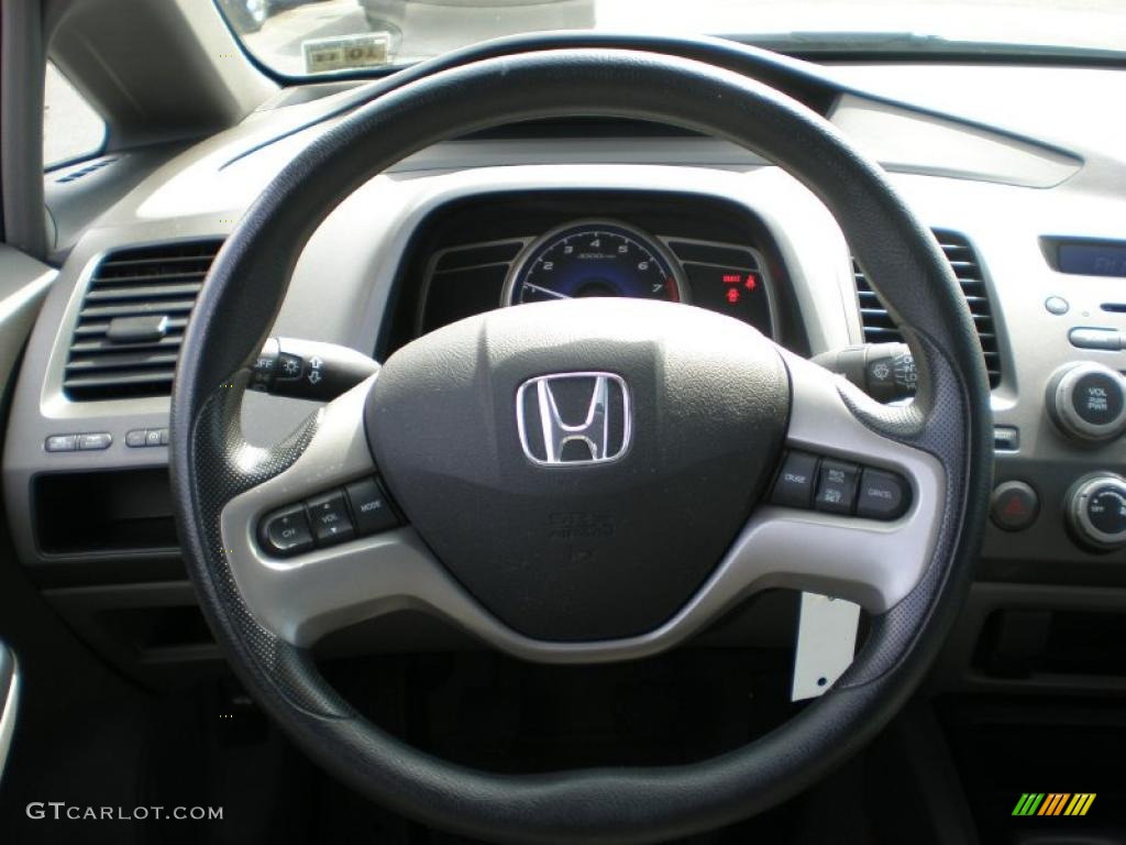 2007 Honda Civic EX Sedan Gray Steering Wheel Photo #47259923