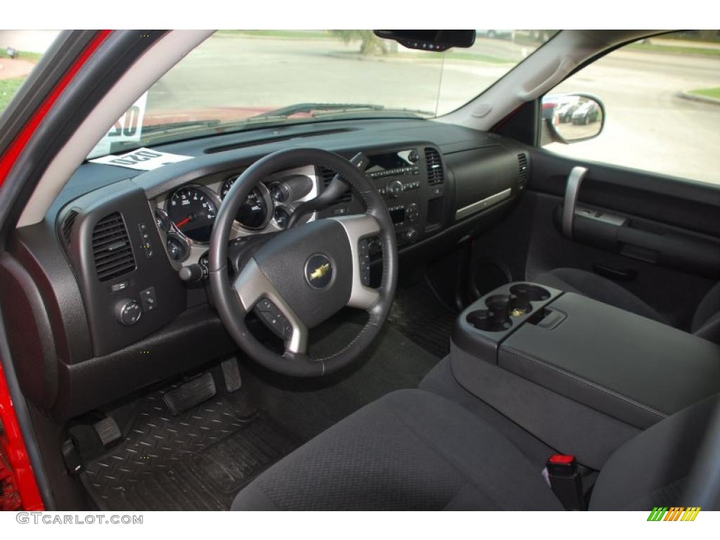 Ebony Interior 2008 Chevrolet Silverado 1500 LT Crew Cab Photo #47260031