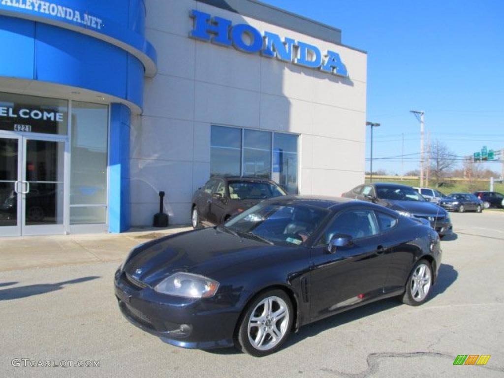 2005 Tiburon GT - Moonlit Blue / Black/Red photo #1